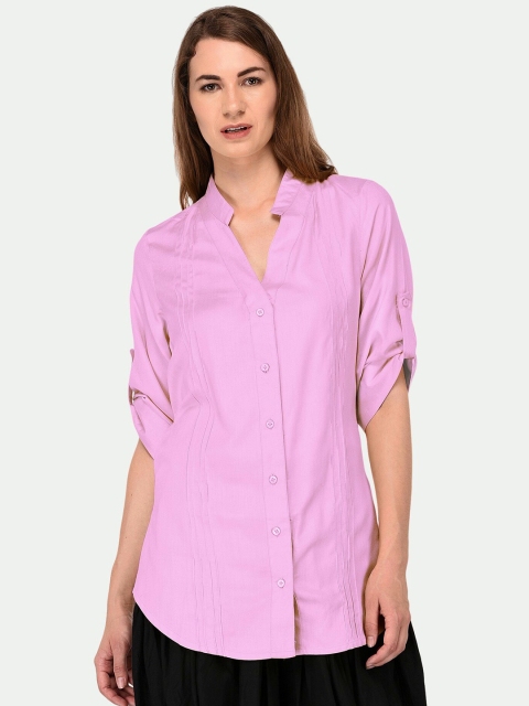

PATRORNA Plus Size Women Pink Comfort Casual Shirt