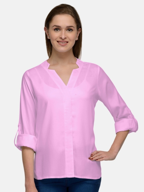 

PATRORNA Plus Size Women Pink Comfort Casual Shirt