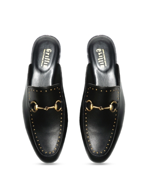 

GRIFFIN Men Solid Synthetic Leather Flatforms, Black