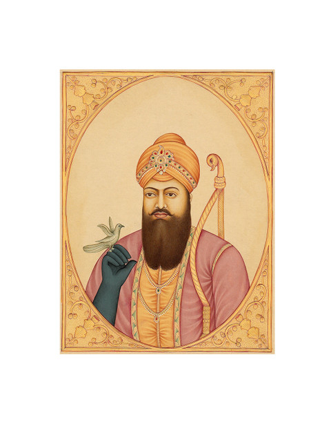 

Exotic India Orange & Pink The Combined Qualities of a Religious Leader Painting Wall Art, Multi