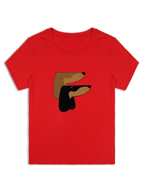 

RCPL Kids Red Printed Slim Fit Cotton T-shirt