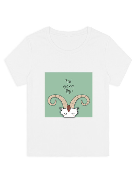 

RCPL Kids White Printed Cotton Slim Fit T-shirt