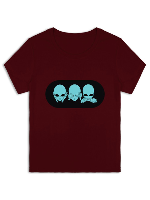 

RCPL Kids Maroon Printed Cotton T-shirt