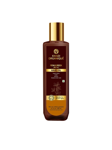 

Khadi Organique Fenugreeek Hair Oil 200ml, Brown