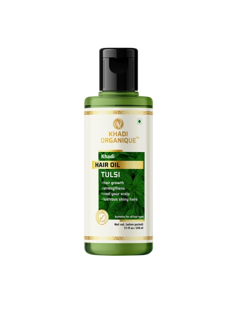 

Khadi Organique Tulsi Khadi Hair Oil - 210 ml, Green