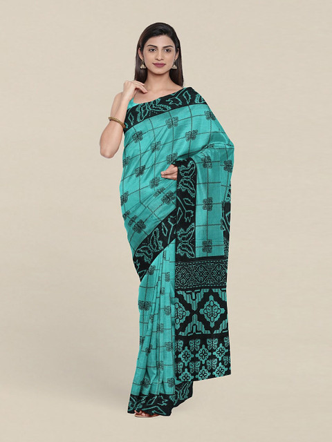 

Pothys Blue & Black Pure Cotton Saree