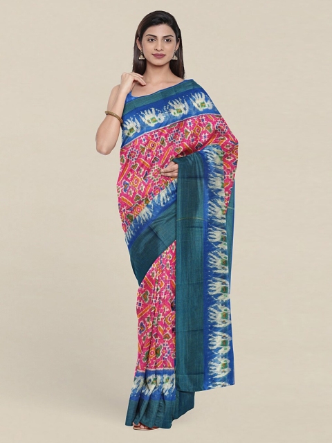 

Pothys Pink & Blue Saree