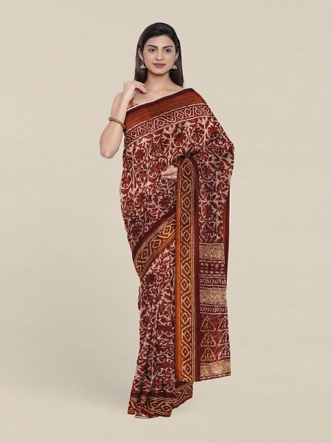 

Pothys Brown Floral Saree