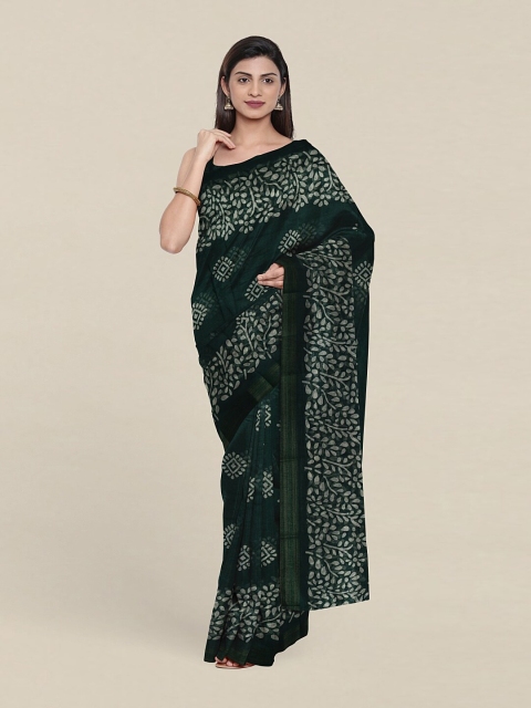 

Pothys Green & White Floral Saree