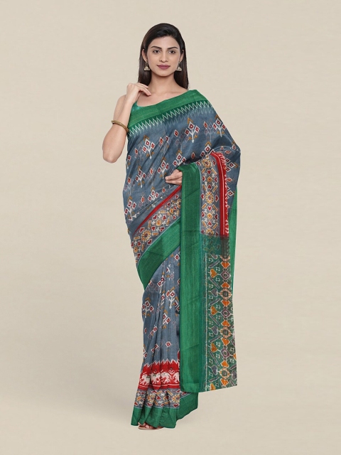 

Pothys Grey & Red Saree