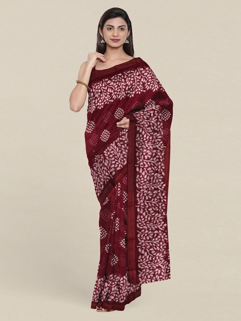 

Pothys Purple & Off White Ethnic Motifs Saree