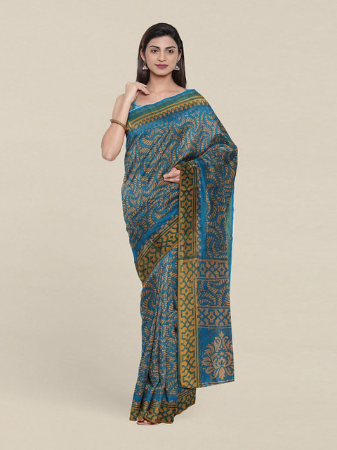 

Pothys Blue & Beige Zari Saree