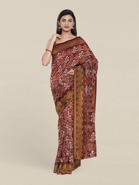 

Pothys Maroon & White Floral Saree