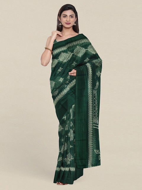 

Pothys Green & White Zari Saree