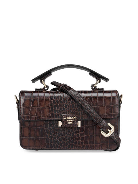

Da Milano Women Brown Textured Leather Structured Satchel