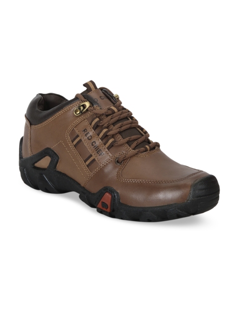 

Red Chief Men Tan Brown Leather Oxfords Shoes