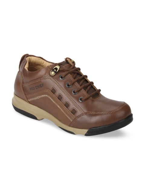 

Red Chief Men Leather Trekking Shoes, Tan