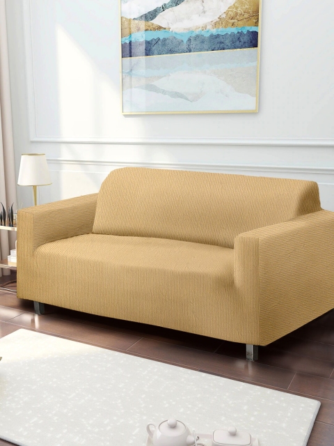 

Cortina Cream-Coloured Solid 4 Seater Sofa Cover