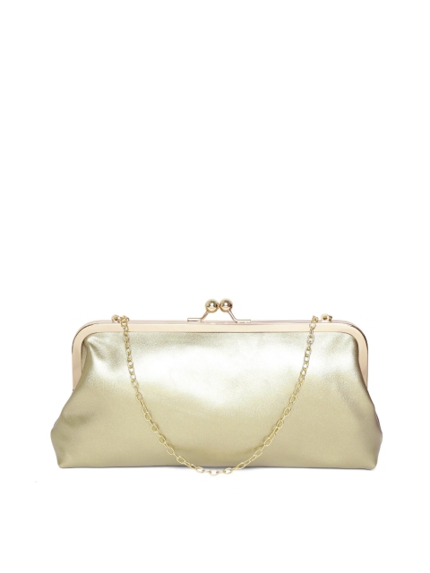 

Lino Perros Muted Gold-Toned Clutch with Chain Strap