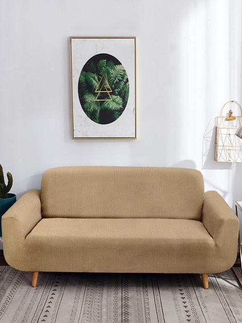 

Cortina Beige Solid 4 Seater Sofa Cover