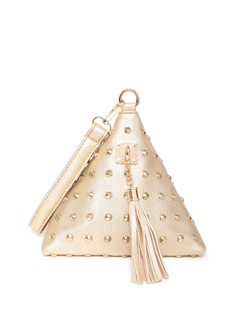 

Lino Perros Gold-Toned Studded Triangular Clutch
