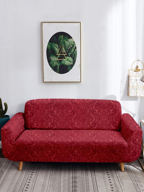 

Cortina Maroon Printed 4 Seater Sofa Cover