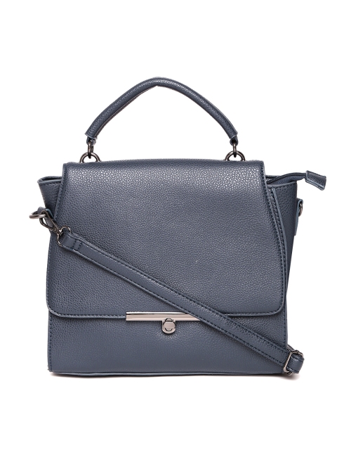 

Lino Perros Navy Solid Satchel, Navy blue