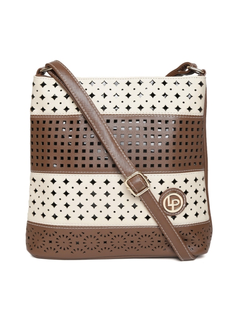 

Lino Perros Brown & Cream-Coloured Colourblocked Sling Bag