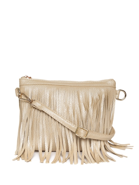 

Lino Perros Beige Fringed Sling Bag