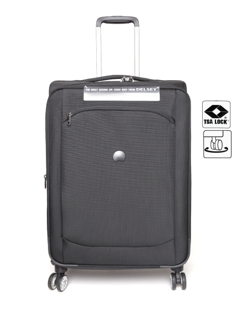 

DELSEY Unisex Montmartre Air Soft Black Large Trolley Bag