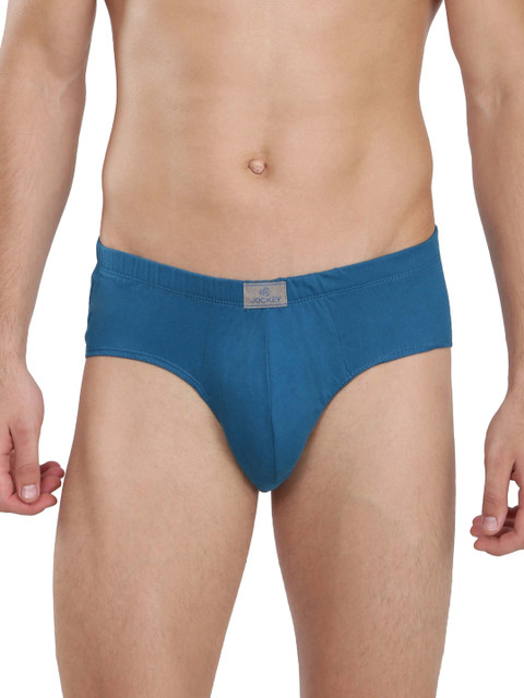 

Jockey Men Blue Solid Poco Briefs 8035