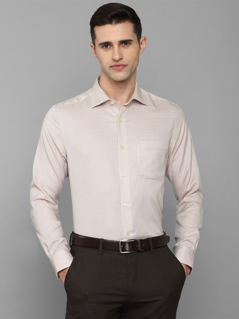 

Louis Philippe Men Beige Formal Shirt
