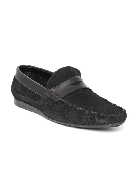 

San Frissco Men Black Suede Loafers