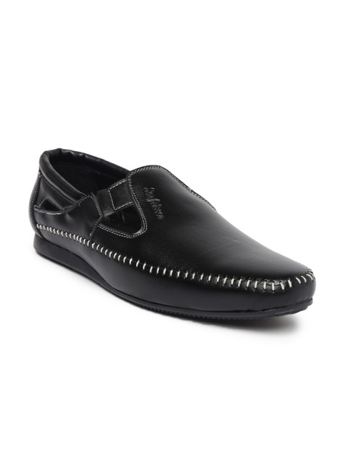 

San Frissco Men Black Slip-Ons