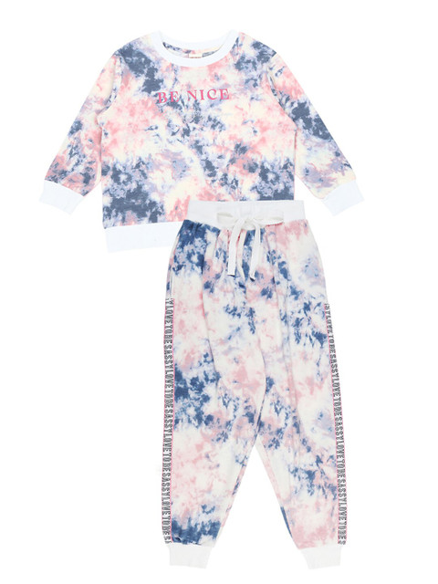 

RAINE AND JAINE Girls Blue & White Printed T-shirt with Pyjamas