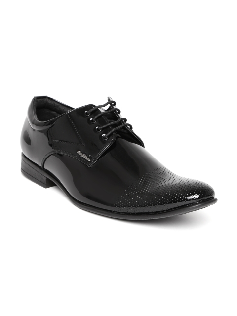 

San Frissco Men Black Glossy Semiformal Shoes