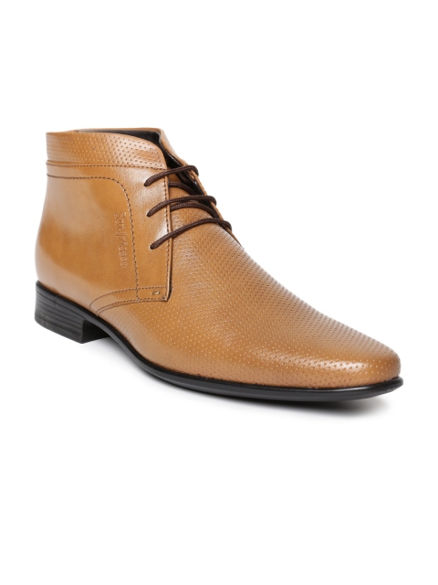 

San Frissco Men Brown Textured Semiformal Shoes
