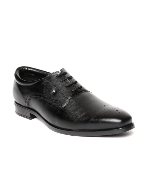 

San Frissco Men Black Textured Oxfords