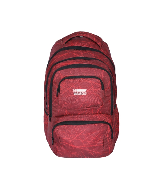

DEVAGABOND Unisex Printed Backpack, Red