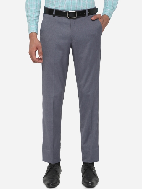 

JADE BLUE Men Grey Slim Fit Formal Trouser
