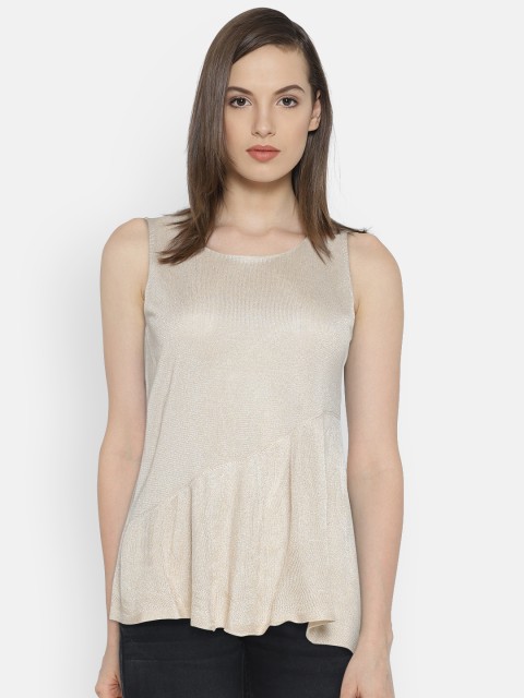 

MANGO Women Beige A-Line Top