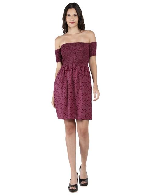 

NUEVOSDAMAS Off-Shoulder Dress, Purple