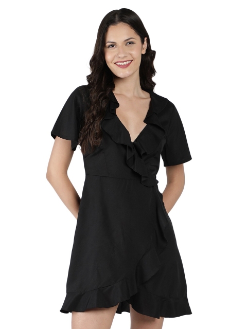 

NUEVOSDAMAS Georgette Dress, Black