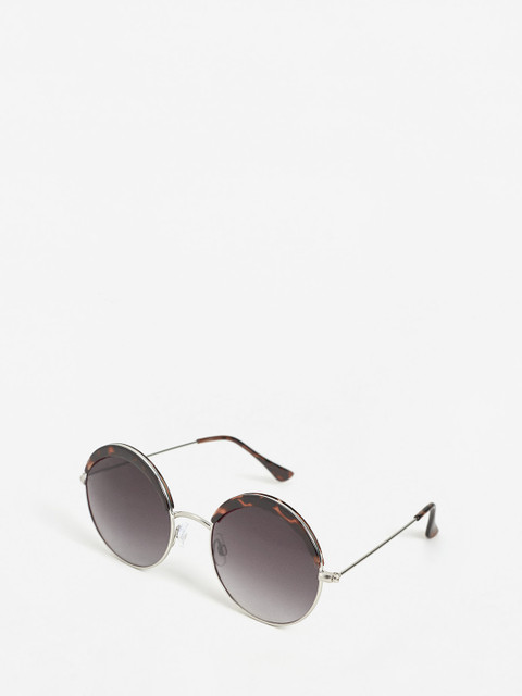 

MANGO Women Round Sunglasses 13050350, Grey
