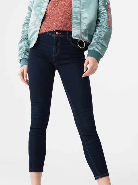 

MANGO Navy Super-Skinny Fit Jeggings, Navy blue