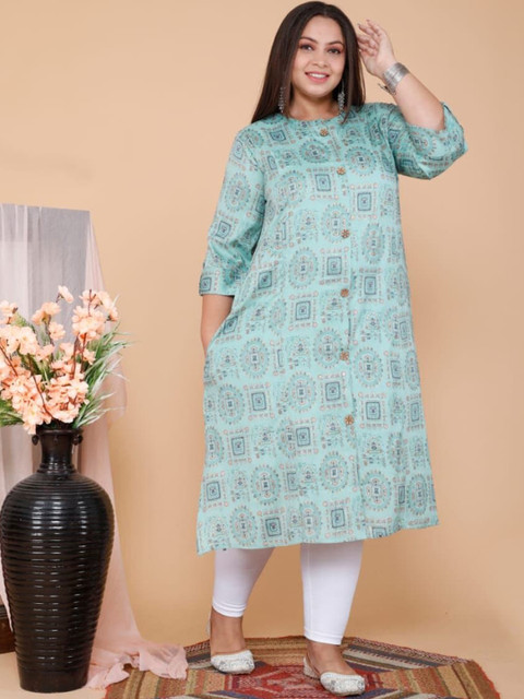 

PNEHA Women Blue Ethnic Motifs Printed Kurta