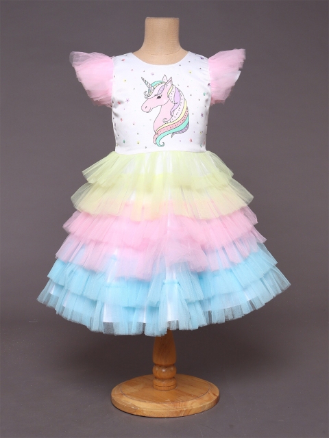 

The Magic Wand Girls Net Dress, Yellow
