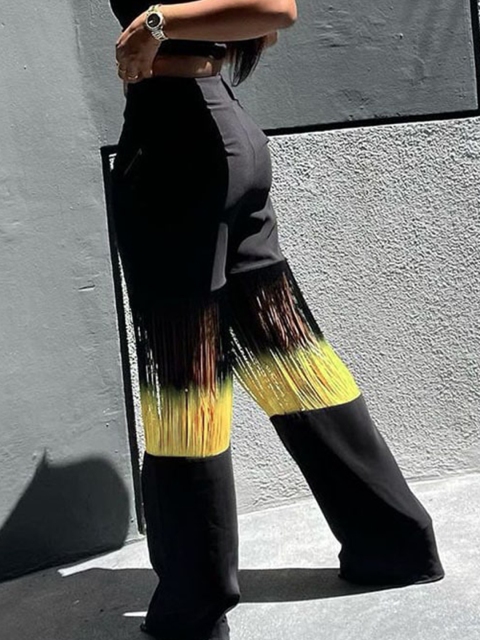 

La Aimee Women Black Loose Fit High-Rise Trousers