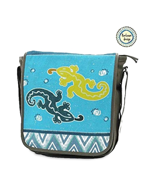 

Anekaant Blue Textured Structured Sling Bag