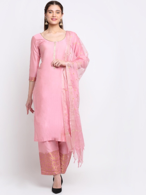 

anokherang Women Pink Gotta Patti Kurta with Palazzo & With Dupatta